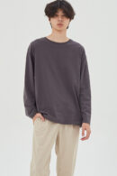 Fiction Long Sleeve T-Shirt Stone Grey