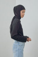 Modest Asa Rib Top Black
