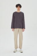 Fiction Long Sleeve T-Shirt Stone Grey