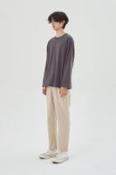 Fiction Long Sleeve T-Shirt Stone Grey