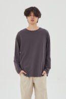 Fiction Long Sleeve T-Shirt Stone Grey