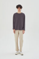 Fiction Long Sleeve T-Shirt Stone Grey
