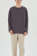 Fiction Long Sleeve T-Shirt Stone Grey