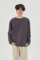 Fiction Long Sleeve T-Shirt Stone Grey