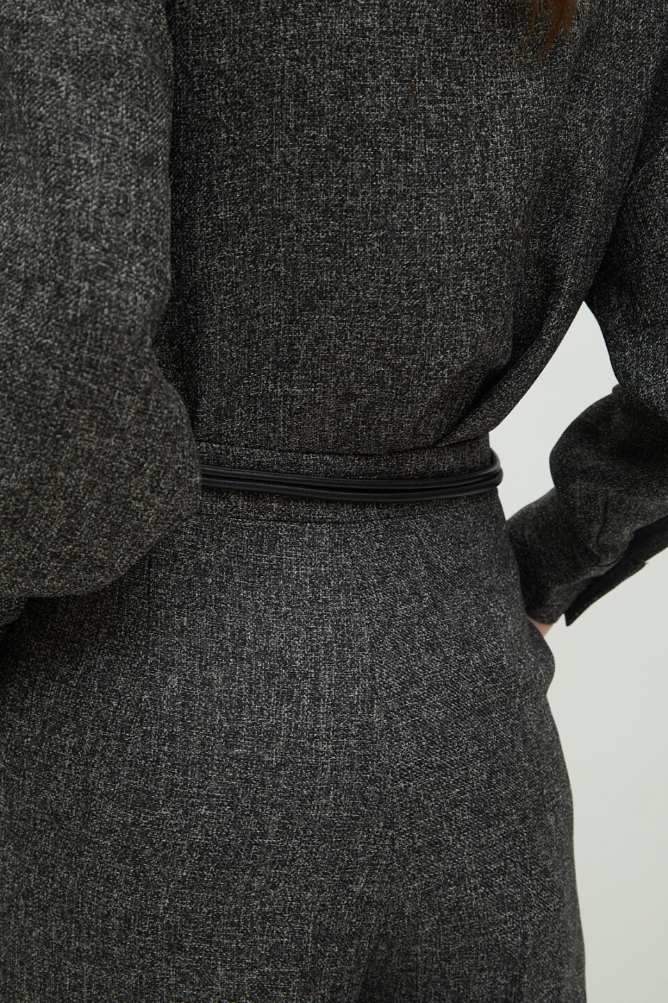 Roman Tweed Pants in Charcoal - Image 9