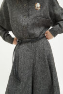 Roman Tweed Pants in Charcoal