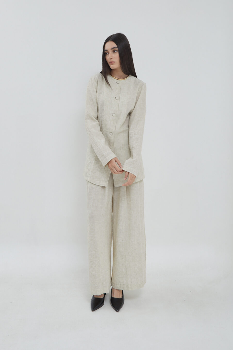 Parish top Linen Oat - Image 3