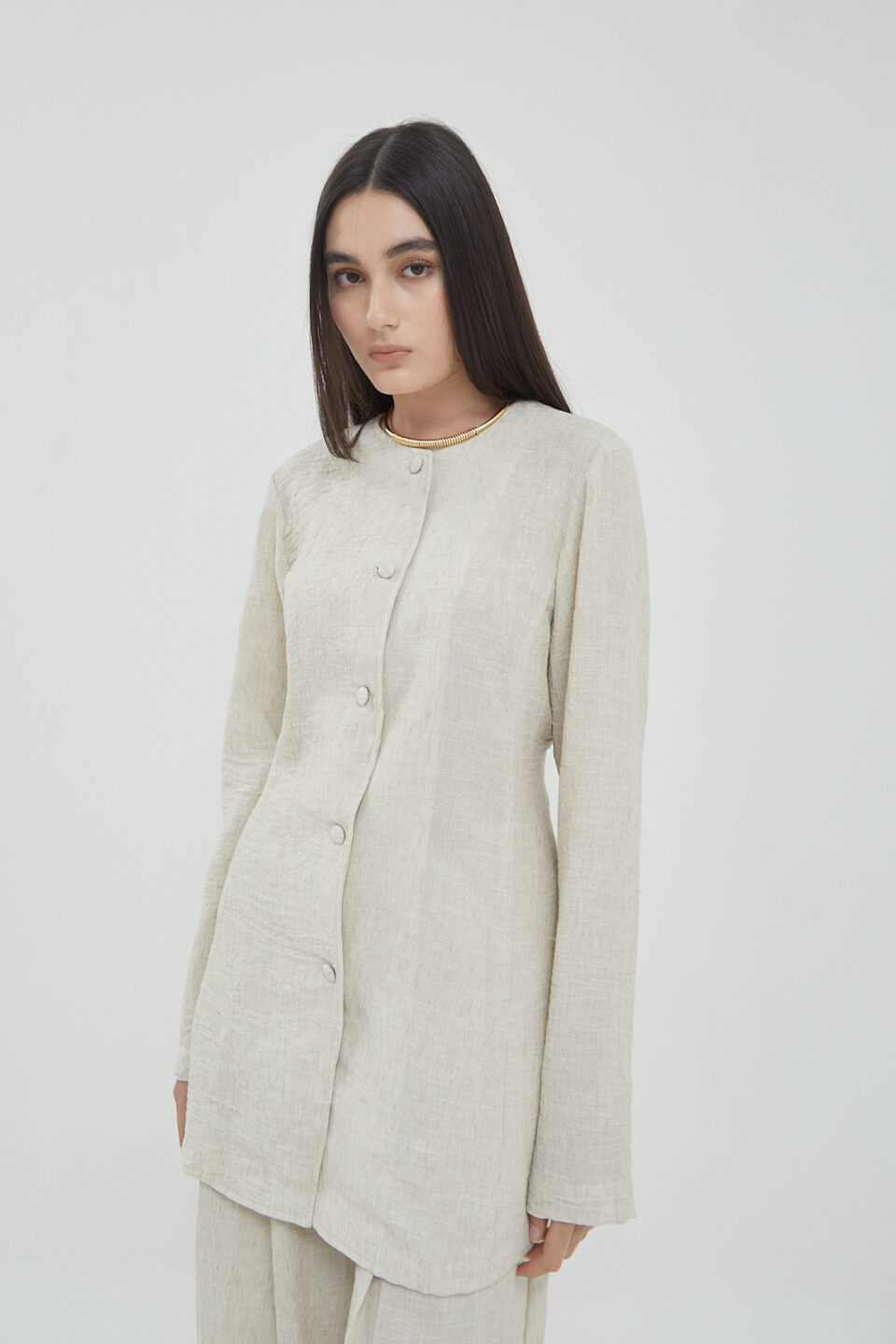 Parish top Linen Oat - Image 2