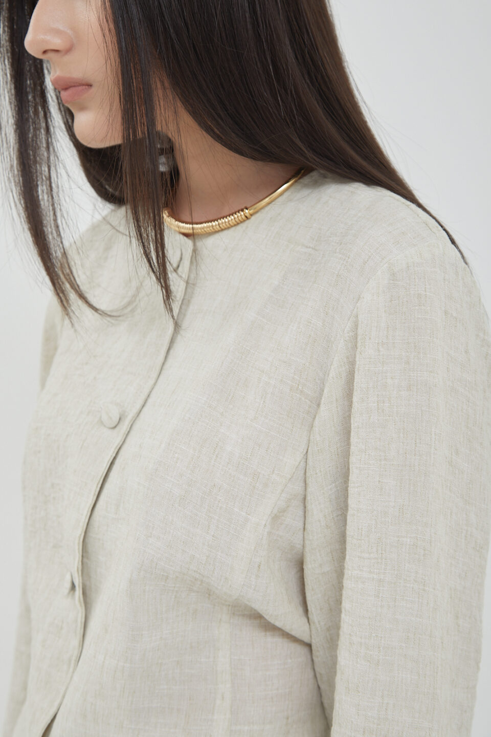Parish top Linen Oat - Image 7