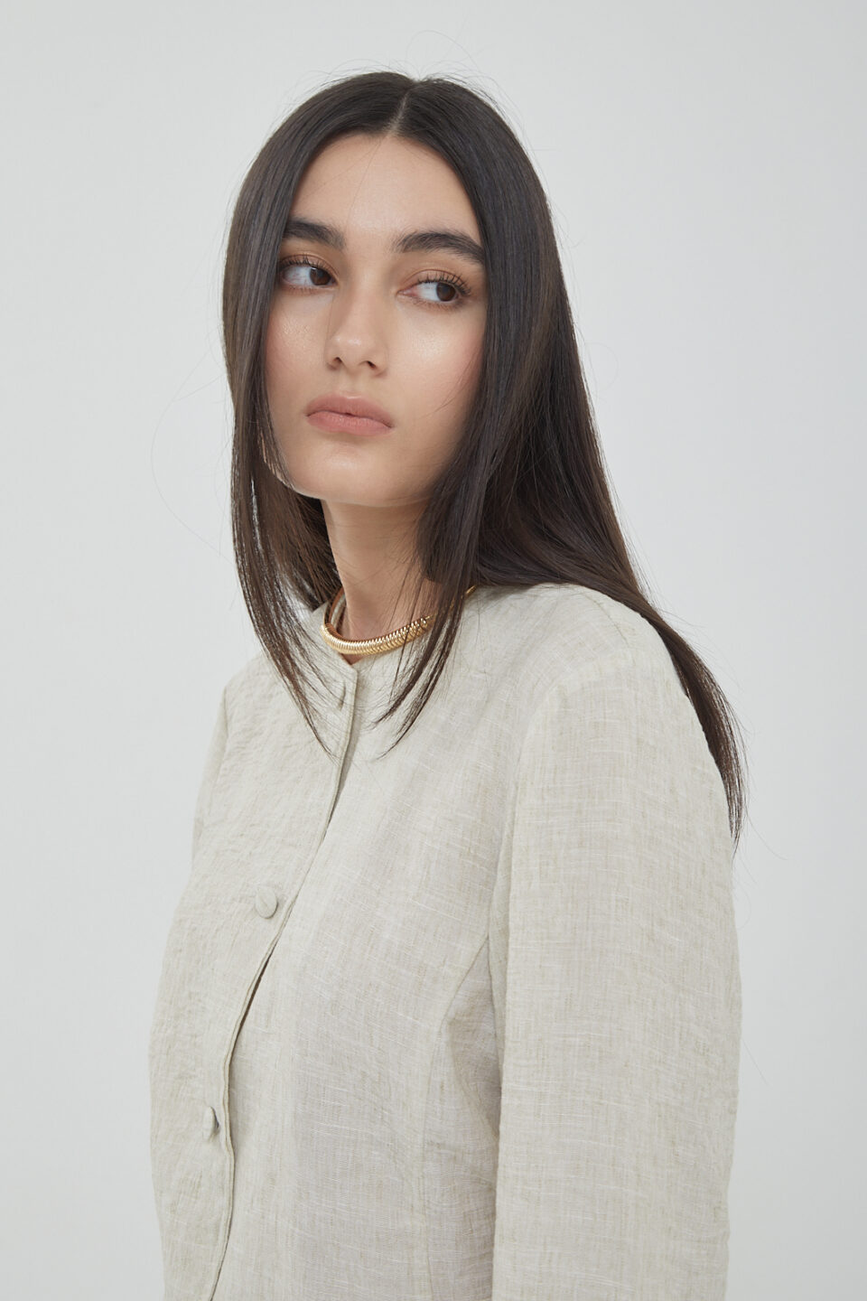 Parish top Linen Oat - Image 8