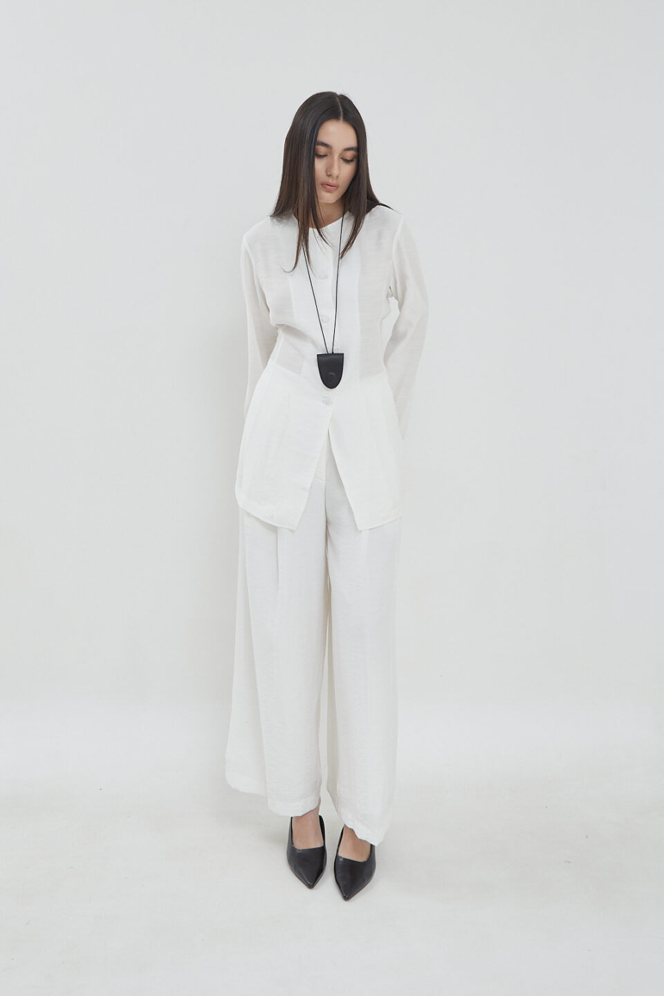 Parish top Linen white - Image 2